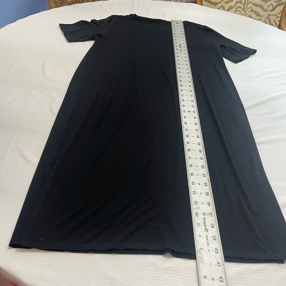Eileen Fisher Black Crew Neck Dress Size Medium - Picture 5 of 5